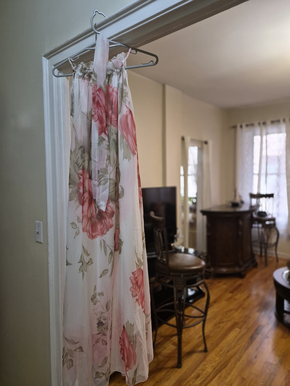 Floral Pink and Cream Maxi Skirt